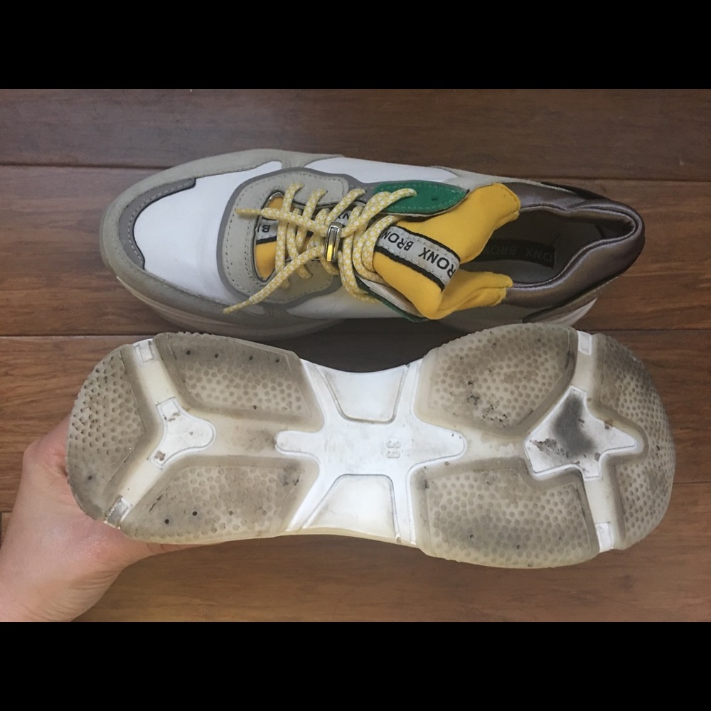 Bronx Baisley Yellow/Green/Silver Chunky Sneakers - Picture 8 of 8